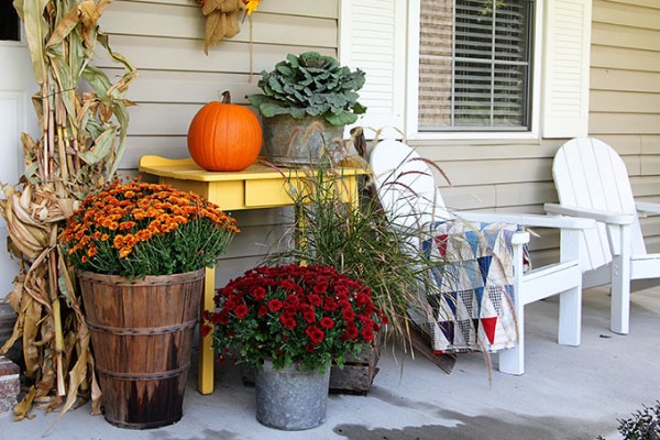 Fall Porch Decor Farmhouse Style - House of Hawthornes