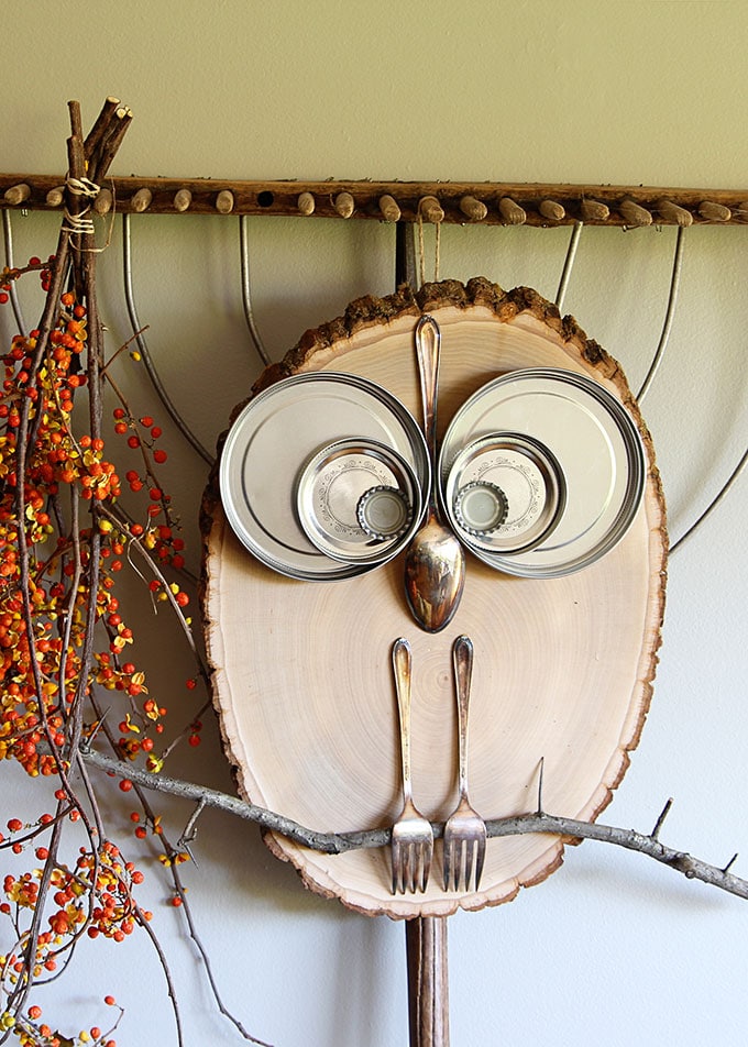 DIY Wood Slice Owl - House of Hawthornes