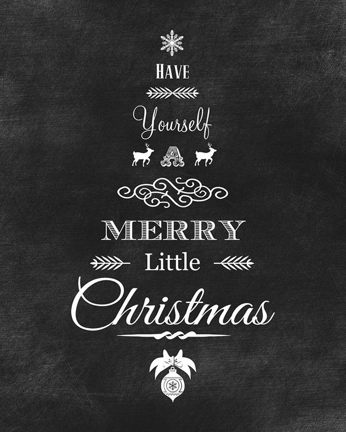 Free Christmas Chalkboard Printables House Of Hawthornes