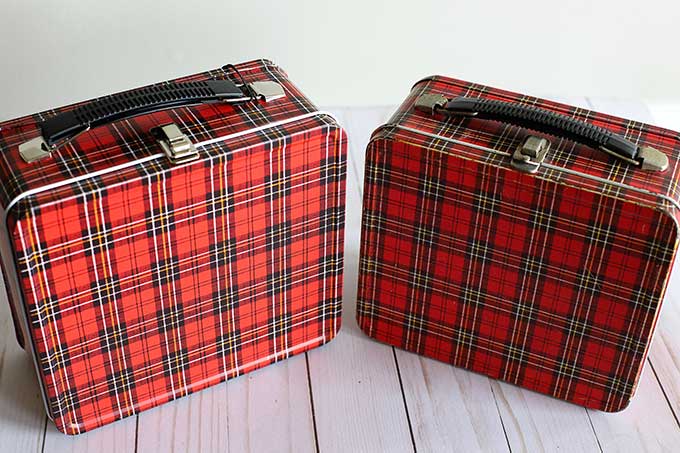 plaid lunch box