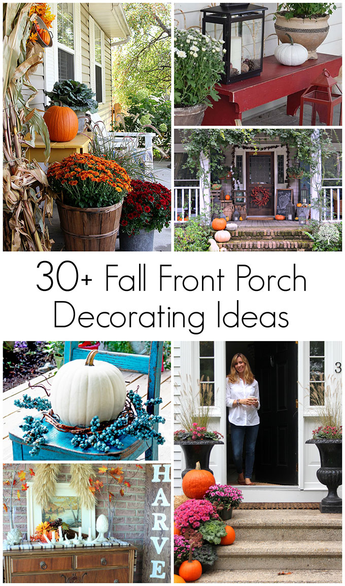 Tons of outdoor fall decorating ideas and inspiration to cozy up your porch, patio or deck for the autumn season. 