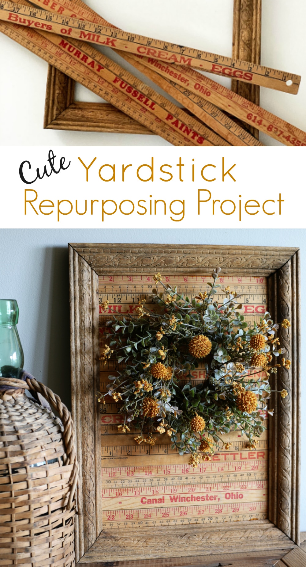 Repurposed Yardstick Craft Idea - House of Hawthornes