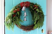 Homemade Winter Wreath With Fresh Evergreens - House Of Hawthornes